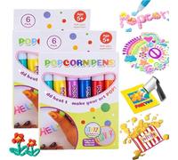 STQSMLUAS Magic Popcorn Pens for Kids, 3D Puffy Paint Pens, DIY Bubble Drawing Arts and Crafts Colourful Craft Pen for Greeting Cards, School Projects, Birthday Gifts for Girls Boys