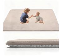 Stqyeiw Alfombra Bebe Acolchada Plegable 40 x 150 cm Alfombra de Juego para Bebés, 2cm Alfombra Acolchada Bebe para Bebés y Niños Pequeños, para Parque, Gateo Crema