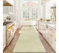 Stqyeiw Alfombra de Pasillo Larga 100 x 450 cm Alfombras Cocina Lavable Antideslizante Alfombra Corredor Estrecha para Entrada Lavandería Dormitorio Amarillo