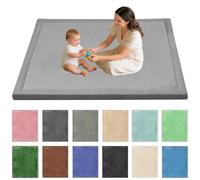 Stqyeiw Alfombra para Gatear para bebé 40 x 150 cm Gris Plateado
