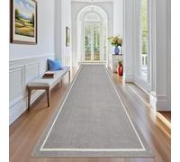 Stqyeiw Alfombras de Pasillo Larga, Alfombras de área Lavable Alfombra Cocina Absorbente Lavable, Alfombra Comedor Pasillo, Alfombra Corredor Antideslizante, Alfombra Entrada 50 x 150 cm Gris