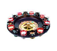 Straame Juego de ruleta para fiestas, 16 vasos numerados negros y rojos, juego de ruleta resistente, paquete seguro, 2 bolas de metal incluidas (1)