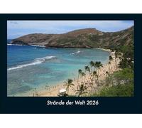 Strände der Welt 2026 Fotokalender DIN A4: Monatskalender mit Bild-Motiven aus Fauna und Flora, Natur, Blumen und Pflanzen