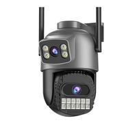 STRAFBRG Cámara IP de 10 MP 5K for Exteriores, Seguridad, WiFi, PTZ, Lente Dual, 5G, HD, vigilancia con detección Humana, Seguimiento y visión Nocturna,Tranquilidad Siempre(10MP 64G SD Card)