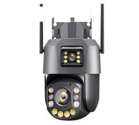 STRAFBRG Cámara PTZ 4K WiFi de Doble Lente 6 MP for vigilancia Exterior, Zoom óptico 36X, Distancia visión infrarroja ultralarga 495 M, Seguridad,Tranquilidad Siempre(6MP Add 64G Card)