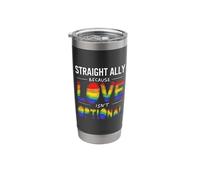 Straight Ally Porque el amor no es opcional Vaso térmico de acero inoxidable de doble pared