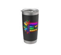 Straight But I Don't Sunflower Rainbow Gay LGBT Pride Month Vaso térmico de acero inoxidable de doble pared