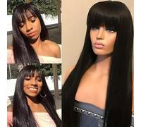 Straight Glueless wig Para Mujeres Cabello Humano 150% Denso Cabello Humano Sin Ligas Frontales Con Pestañas Listo para Usar Para Quienes Quieren Un Aspecto de Silky Bone Straight