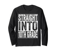 Straight Into 10th Grade Shirt Back to School Tenth Grade Manga Larga