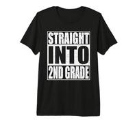 Straight Into 2nd Grade Boys & Girls Back To School Graduate Camiseta Premium