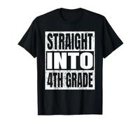 Straight Into 4th Grade Funny Back To School Fourth Grade Camiseta