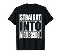 Straight Into Middle School Graduate Funny Back To School Camiseta