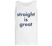 Straight Is Great But Im A Cheerleader Camiseta Blanca Sin Mangas para Mujer