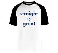 Straight Is Great But Im A Cheerleader Camiseta De Béisbol Unisex Blanca De Manga Corta
