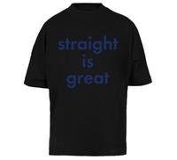 Straight Is Great But Im A Cheerleader Camiseta Extragrande Negra Baggy tee Unisex