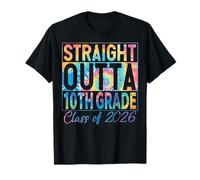 Straight Outta 10th Grade Graduate Funny 2026 10th Grade Camiseta