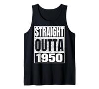 Straight Outta 1950 Classic Year Birth of Birthday Vintage Camiseta sin Mangas