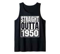 Straight Outta 1950 Vintage Year Classic Birth of Birthday Camiseta sin Mangas
