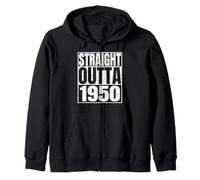 Straight Outta 1950 Vintage Year Classic Birth of Birthday Sudadera con Capucha