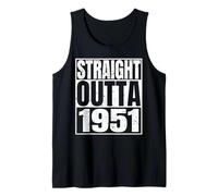 Straight Outta 1951 Vintage Year Classic Birth of Birthday Camiseta sin Mangas