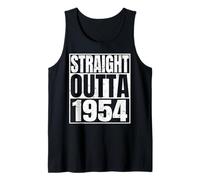 Straight Outta 1954 Vintage Year Classic Birth of Birthday Camiseta sin Mangas