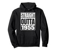 Straight Outta 1955 Classic Year Birth of Birthday Vintage Sudadera con Capucha
