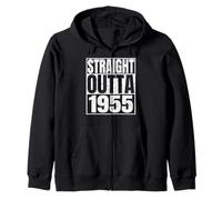 Straight Outta 1955 Vintage Year Classic Birth of Birthday Sudadera con Capucha