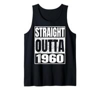 Straight Outta 1960 Classic Year Birth of Birthday Vintage Camiseta sin Mangas