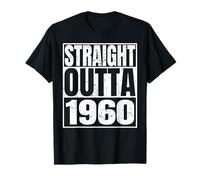 Straight Outta 1960 Vintage Year Classic Birth of Birthday Camiseta
