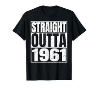 Straight Outta 1961 Vintage Year Classic Birth of Birthday Camiseta
