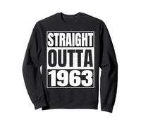 Straight Outta 1963 63rd Birthday Gifts 63 Years Old Vintage Sudadera