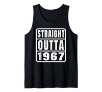 Straight Outta 1967 Classic Birth of Birthday Years Vintage Camiseta sin Mangas