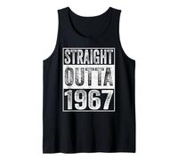 Straight Outta 1967 Men Women Year Birth of Birthday Vintage Camiseta sin Mangas