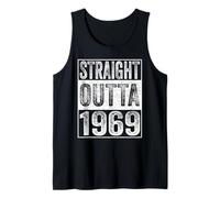 Straight Outta 1969 Men Women Year Birth of Birthday Vintage Camiseta sin Mangas