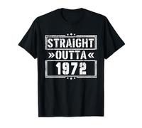 Straight Outta 1972 Birth of Birthday Born in 1972 Vintage Camiseta