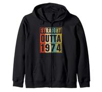 Straight Outta 1974 Classic Birth of Birthday 1974 Vintage Sudadera con Capucha