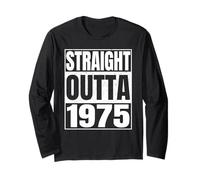 Straight Outta 1975 50th Birthday Gifts 50 Years Old Vintage Manga Larga
