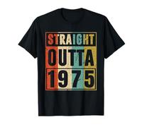 Straight Outta 1975 Classic Birth of Birthday 1975 Vintage Camiseta