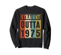 Straight Outta 1975 Classic Birth of Birthday 1975 Vintage Sudadera