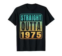 Straight Outta 1975 Classic Birth of Birthday Years Retro Camiseta