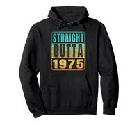 Straight Outta 1975 Classic Birth of Birthday Years Retro Sudadera con Capucha