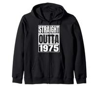 Straight Outta 1975 Classic Year Birth of Birthday Vintage Sudadera con Capucha