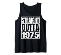 Straight Outta 1975 Classic Years Birth of Birthday Vintage Camiseta sin Mangas
