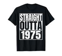 Straight Outta 1975 Vintage Year Classic Birth of Birthday Camiseta