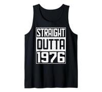 Straight Outta 1976 Men Women Vintage Year Birth of Birthday Camiseta sin Mangas