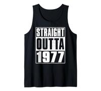 Straight Outta 1977 Men Women Vintage 1977 Birth of Birthday Camiseta sin Mangas