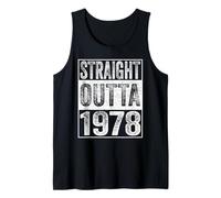Straight Outta 1978 Men Women Year Birth of Birthday Vintage Camiseta sin Mangas