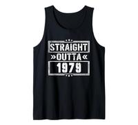 Straight Outta 1979 Birth of Birthday Born in 1979 Vintage Camiseta sin Mangas