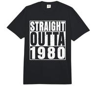 Straight Outta 1980 46 Years Old Gifts Vintage 46th Birthday Comfort Colors Adult Heavyweight T-Shirt
