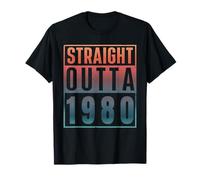Straight Outta 1980 Birth of Birthday Classic 1980 Vintage Camiseta